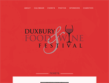 Tablet Screenshot of duxburyfoodandwinefestival.com